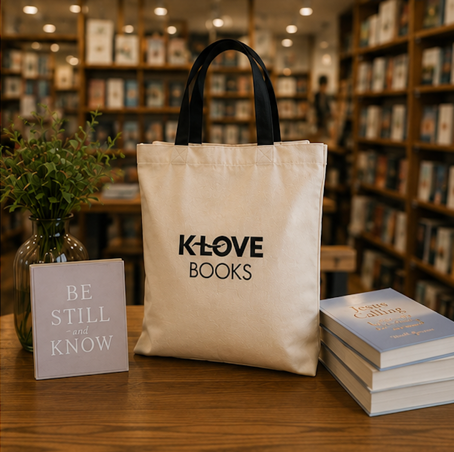 K-LOVE Books Canvas Tote Bag